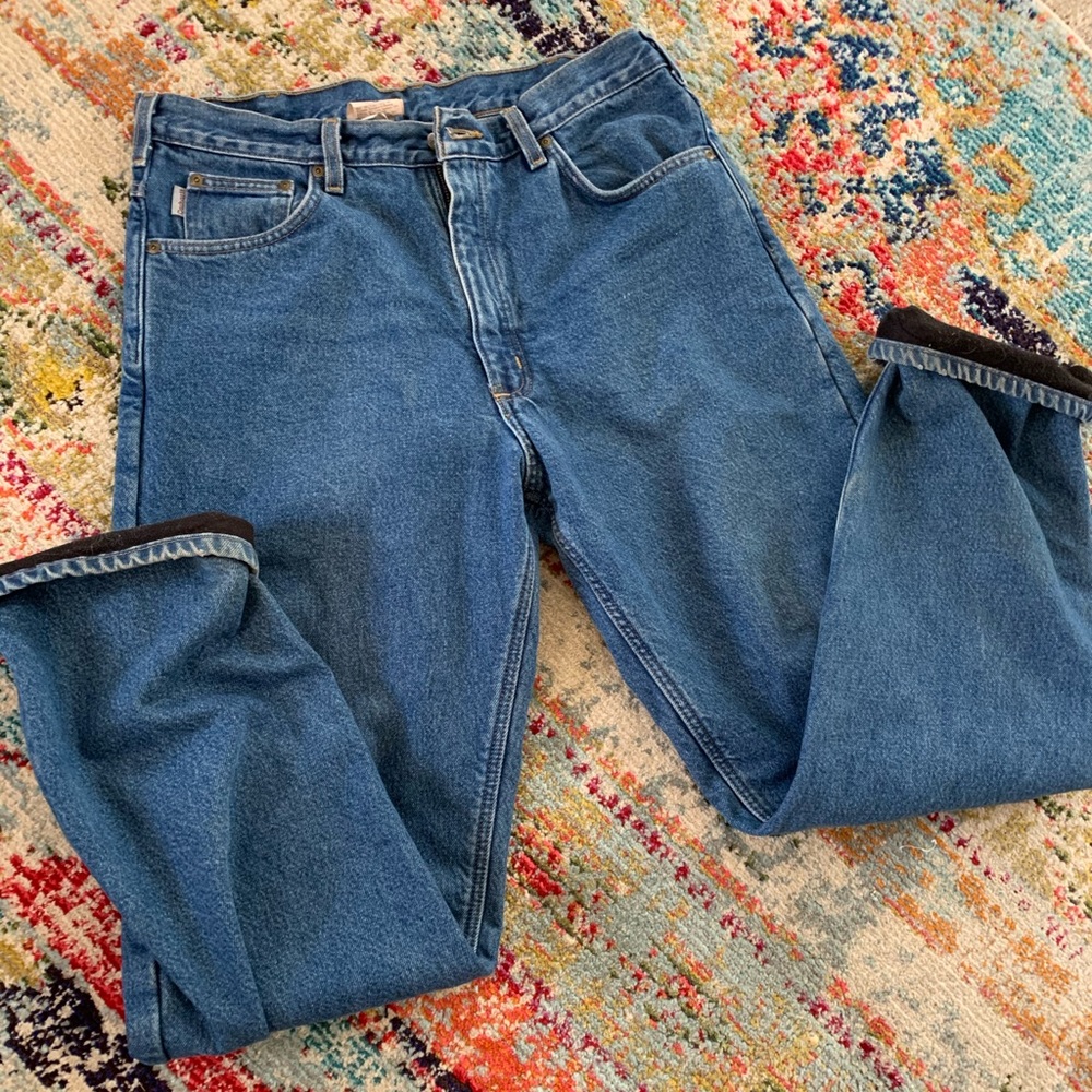 Vintage Carhartt fleece lined jeans 35/34